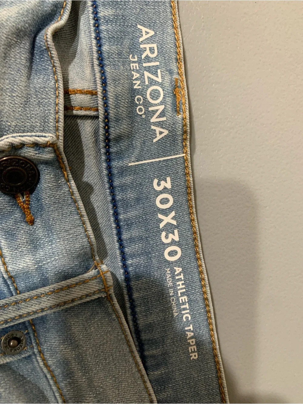 Arizona Jean Company Light Wash Straight-Leg Jeans